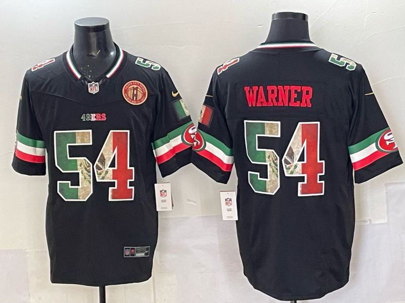 Men 2025 Nike San Francisco 49ers #54 Warner Black Mexico Limited NFL Jersey style 01->minnesota vikings->NFL Jersey